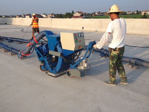 江蔭市江蔭大道路面拋丸施工現(xiàn)場(chǎng)